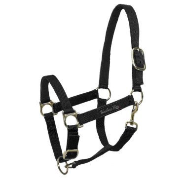 Licol en Nylon avec Renfort en Cuir Umbria Equitazione Licol en Nylon avec Renfort en Cuir Umbria Equitazione