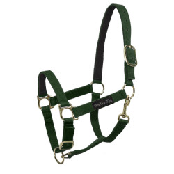 Licol en Nylon avec Renfort en Cuir Umbria Equitazione