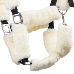 Licol en Nylon avec Doublure en Laine Synthétique Supreme Noir / crème Licol en Nylon avec Doublure en Laine Synthétique Supreme Noir / crème
