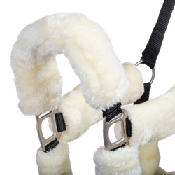 Licol en Nylon avec Doublure en Laine Synthétique Supreme Noir / crème Licol en Nylon avec Doublure en Laine Synthétique Supreme Noir / crème