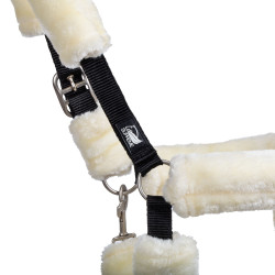 Licol en Nylon avec Doublure en Laine Synthétique Supreme Noir / crème Licol en Nylon avec Doublure en Laine Synthétique Supreme Noir / crème