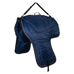 Sac de Transport Rembourré pour Selle Western Pool's Marine / argent Bleu