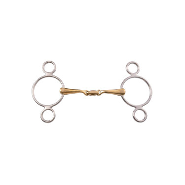 Mors Pessoa 3 Anneaux avec Double Articulation 16 mm Umbria Equitazione Mors Pessoa 3 Anneaux avec Double Articulation 16 mm Umbria Equitazione