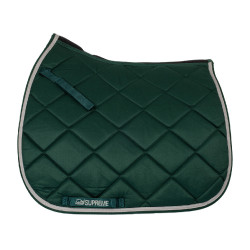 Tapis de Selle Dressage Matelassé Supreme Vert chasseur / gris clair