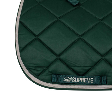 Tapis de Selle Dressage Matelassé Supreme Vert chasseur / gris clair