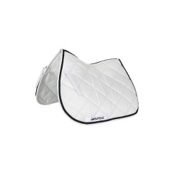 Tapis de Selle Jumping Poney Matelassé Supreme Blanc / marine