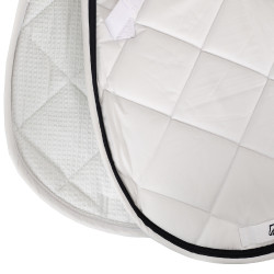 Tapis de Selle Jumping Poney Matelassé Supreme Blanc / marine