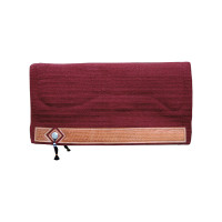 Tapis de Selle Western Show Alpaca avec Gravure Panier Pool's Bordeaux