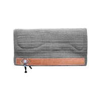 Tapis de Selle Western Show Alpaca avec Gravure Panier Pool's Gris