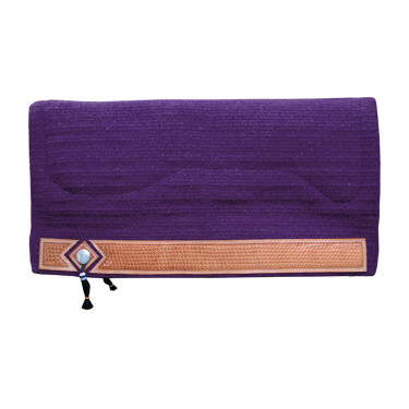 Tapis de Selle Western Show Alpaca avec Gravure Panier Pool's Violet Tapis de Selle Western Show Alpaca avec Gravure Panier Pool's Violet