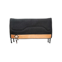 Tapis de Selle Western Show Alpaca avec Gravure Barbwire Pool's Noir