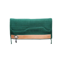 Tapis de Selle Western Show Alpaca avec Gravure Barbwire Pool's Vert chasseur