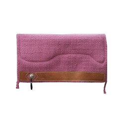 Tapis de Selle Western Show Alpaca avec Gravure Barbwire Pool's Rose