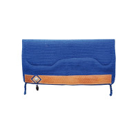 Tapis de Selle Western Show Alpaca avec Gravure Barbwire Pool's Bleu baby