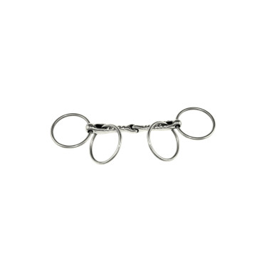 Mors Scourier Torsadé avec Double Anneaux Umbria Equitazione Mors Scourier Torsadé avec Double Anneaux Umbria Equitazione