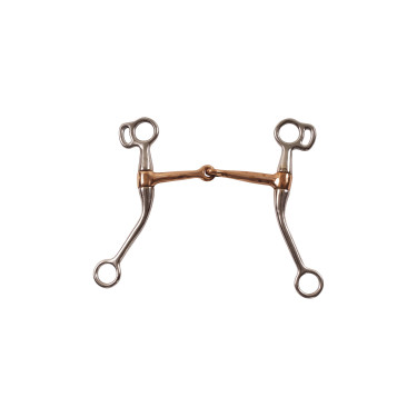 Mors Western en Acier Inoxydable avec Embouchure en Cuivre et Branches Longues Pool's Mors Western en Acier Inoxydable avec Embouchure en Cuivre et Branches Longues Pool's