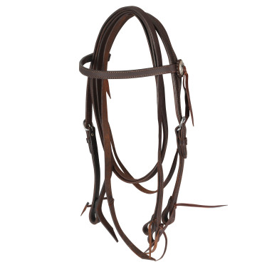 Bridon Droit en Cuir avec Rênes Lakota Marron Bridon Droit en Cuir avec Rênes Lakota Marron