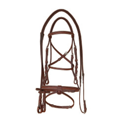 Bridon Supreme avec Couture Contraste et Rênes Supreme Marron