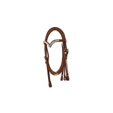 Bridon Western avec Finitions Argent et Rênes Lakota Bridon Western avec Finitions Argent et Rênes Lakota