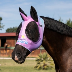 Masque Anti-Mouches en Lycra avec Couvre-Oreilles et Motif Licorne Pro-Tech