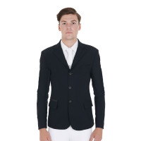 Veste de concours Homme en Tissu Stretch avec Poches Zippées Equestro Noir Veste de concours Homme en Tissu Stretch avec Poches Zippées Equestro Noir