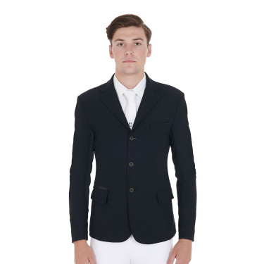 Veste de concours Homme en Tissu Stretch avec Poches Zippées Equestro Noir Veste de concours Homme en Tissu Stretch avec Poches Zippées Equestro Noir