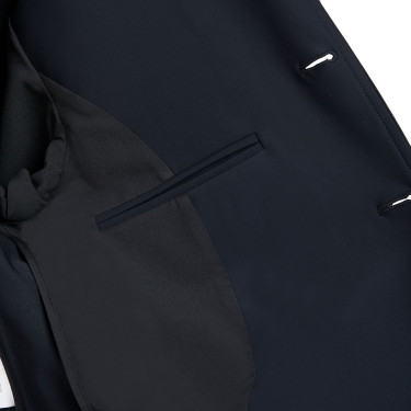 Veste de concours Homme en Tissu Stretch avec Poches Zippées Equestro Noir Veste de concours Homme en Tissu Stretch avec Poches Zippées Equestro Noir