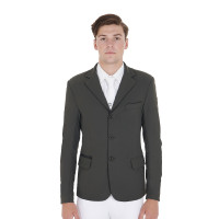 Veste de concours Homme en Tissu Stretch avec Poches Zippées Equestro Gris