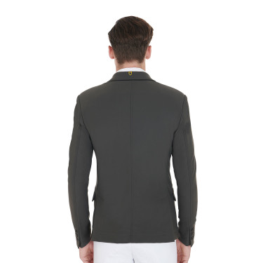 Veste de concours Homme en Tissu Stretch avec Poches Zippées Equestro Gris Veste de concours Homme en Tissu Stretch avec Poches Zippées Equestro Gris