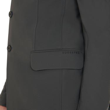Veste de concours Homme en Tissu Stretch avec Poches Zippées Equestro Gris Veste de concours Homme en Tissu Stretch avec Poches Zippées Equestro Gris