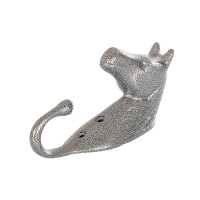 Crochet Porte-Bridon Tête de Cheval en Aluminium Coloré Umbria Equitazione Gris