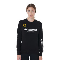 Sweat-shirt Ras-du-Cou Femme Scuderia Equestro Equestro Noir Sweat-shirt Ras-du-Cou Femme Scuderia Equestro Equestro Noir