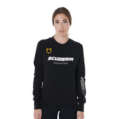 Sweat-shirt Ras-du-Cou Femme Scuderia Equestro Equestro Noir