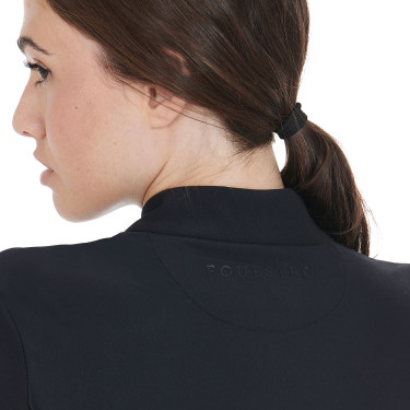 Polo Technique d'Entraînement Femme Manches Longues Equestro Noir Polo Technique d'Entraînement Femme Manches Longues Equestro Noir