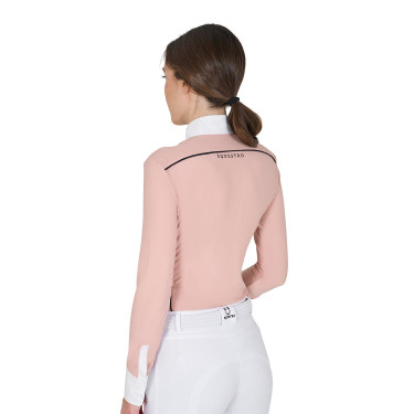 Polo de concours Femme Manches Longues avec Insertions Mesh Equestro Polo de concours Femme Manches Longues avec Insertions Mesh Equestro