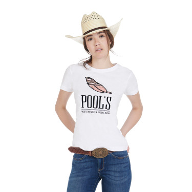 T-shirt Femme Slim Fit avec Plume Pool's T-shirt Femme Slim Fit avec Plume Pool's