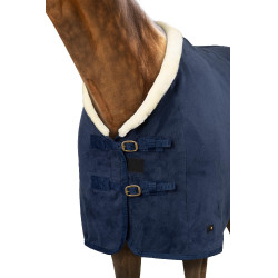 Couverture polaire Lincoln avec tour d'encolure en fourrure Horze Marine Bleu marine