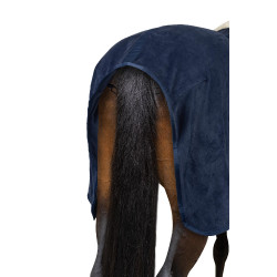 Couverture polaire Lincoln avec tour d'encolure en fourrure Horze Marine Bleu marine