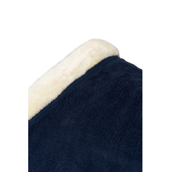 Couverture polaire Lincoln avec tour d'encolure en fourrure Horze Marine Bleu marine