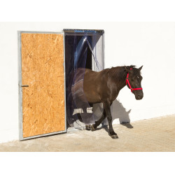 Jeu de rideaux à bandes PVC 30 x 225 cm x 3 mm