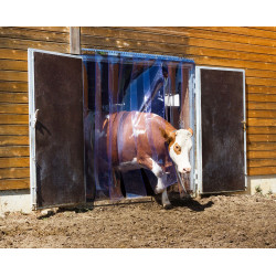 Jeu de rideaux à bandes PVC 30 x 225 cm x 3 mm