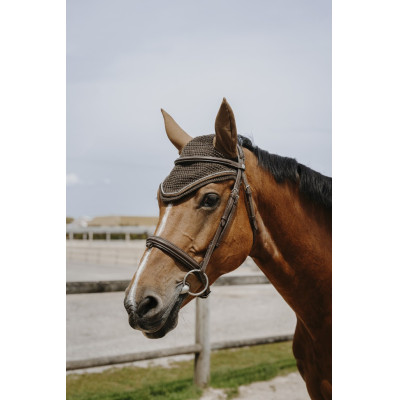 Bonnet chasse mouche Equithème Hexalight Marron
