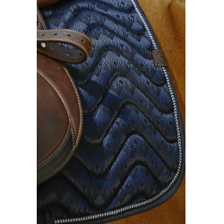 Tapis de selle Equithème Brocart Marine Bleu marine Tapis de selle Equithème Brocart Marine Bleu marine