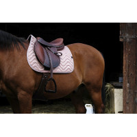 Tapis de selle Equithème Brocart Rose