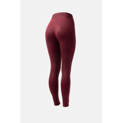 Legging Horze Maia fond intégral grip femme poche téléphone Gris ultime