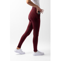 Legging Horze Maia fond intégral grip femme poche téléphone Marron bordeaux Legging Horze Maia fond intégral grip femme poche téléphone Marron bordeaux