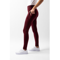 Legging Horze Maia fond intégral grip femme poche téléphone Marron bordeaux Legging Horze Maia fond intégral grip femme poche téléphone Marron bordeaux