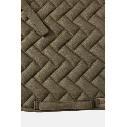 Tapis de selle de dressage Nature Made Leisure Horze Nuit des olives / vert olive Marron