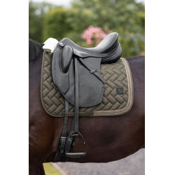 Tapis de selle de dressage Nature Made Leisure Horze Nuit des olives / vert olive Marron