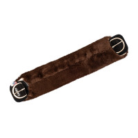 Couvre-sangle western en peau de mouton synthétique Burioni Marron